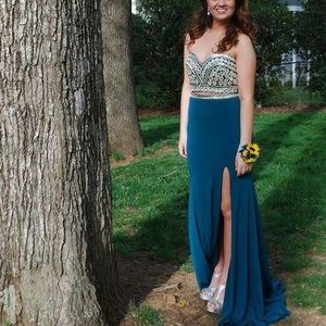 Two piece prom dress